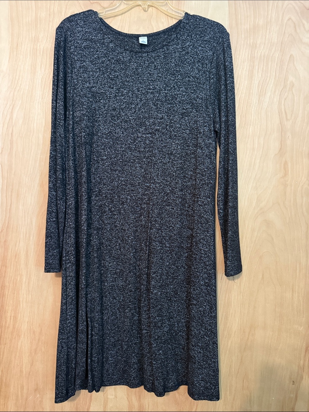 Old Navy Long Sleeve Swing Dress - Charcoal Gray